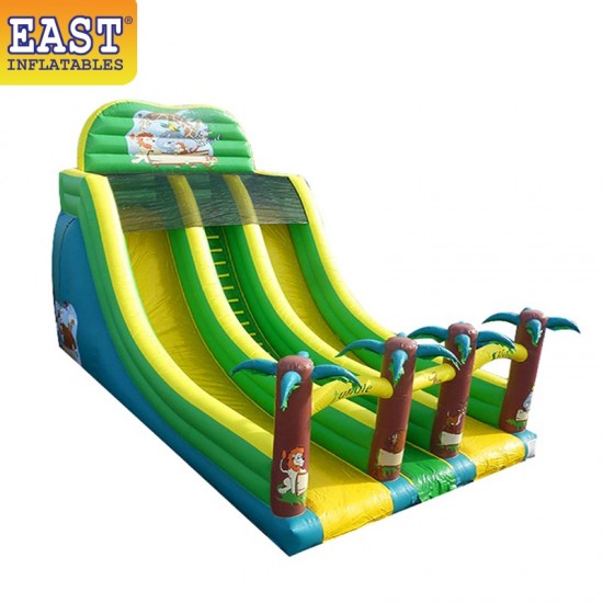 Toboggan Gonflable Double Ligne Jungle